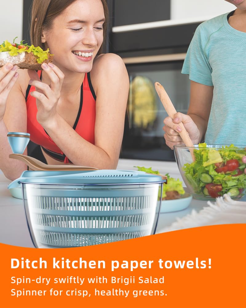 Brigii capacity scale with bowl showing 4.24 quart size for family servings