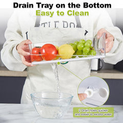 Brippo open pull-out drawer inside fridge for easy access benefit