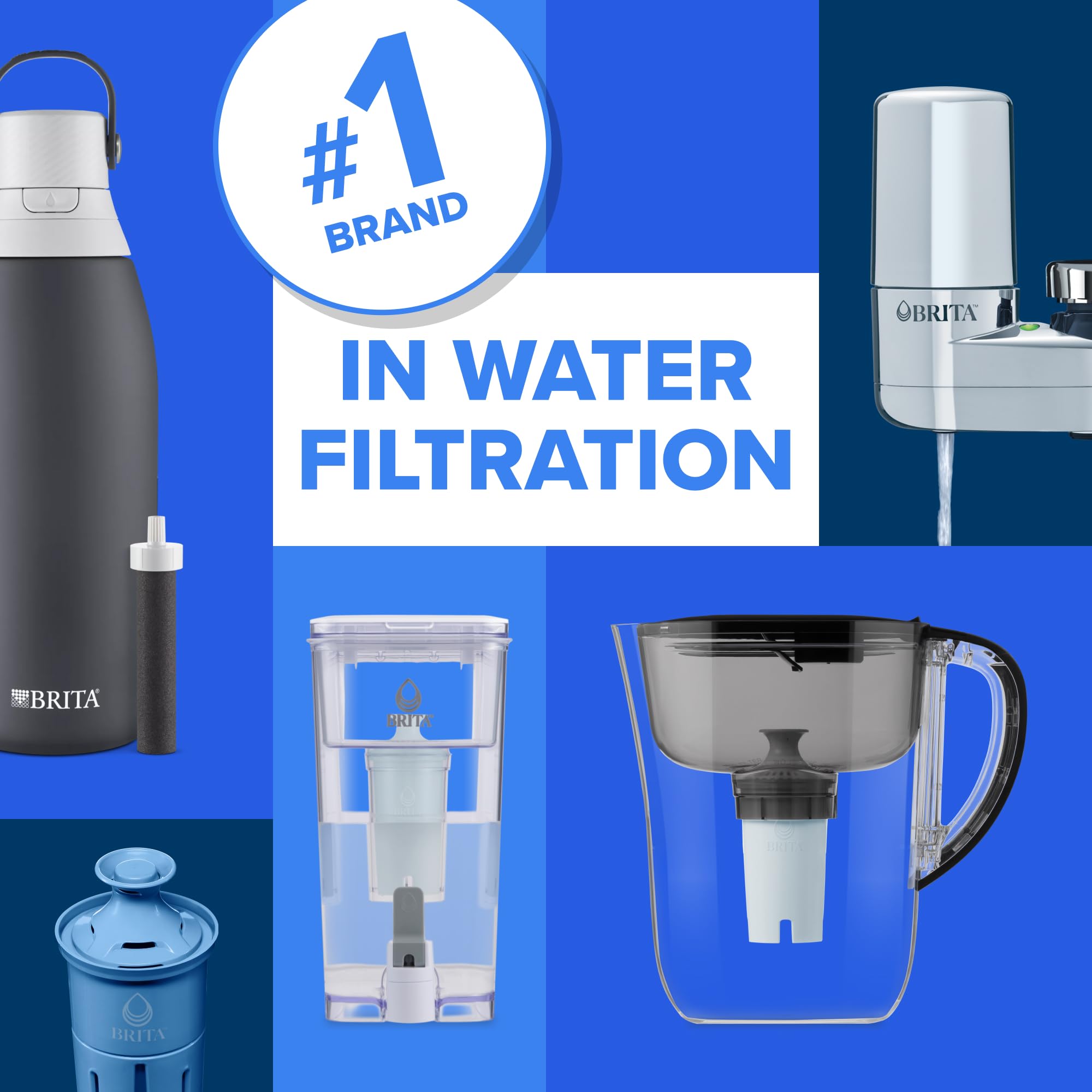 BRITA Elite cutaway of carbon-block filter showing media that reduces contaminants