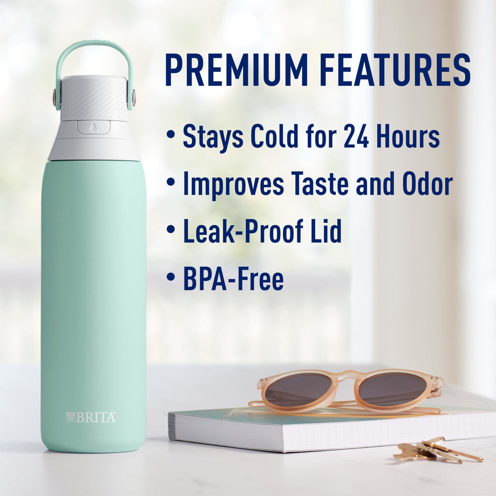BRITA detailed look at activated carbon filter showing improved water taste