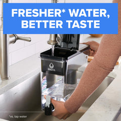 BRITA BritaPlus filter close-up showing high-density media and improved contaminant reduction