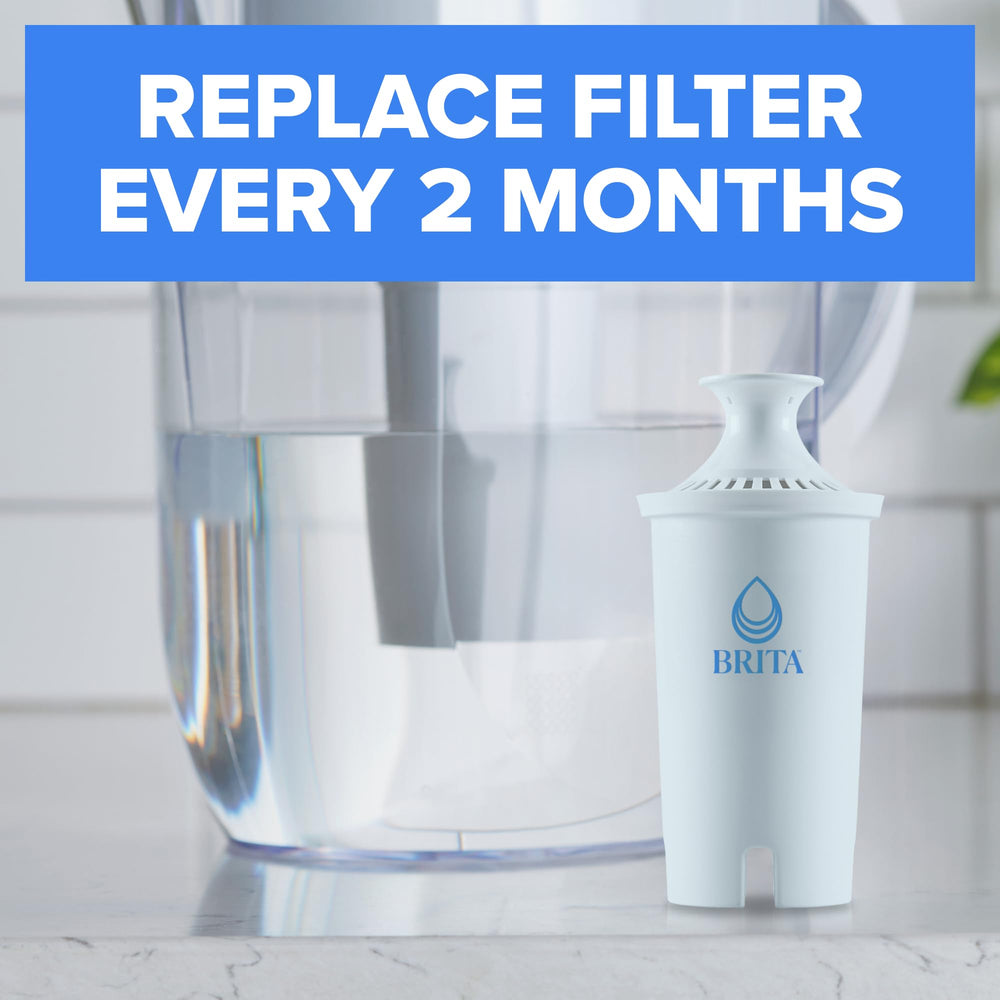 BRITA filter installed in a pitcher demonstrating easy replacement and fit