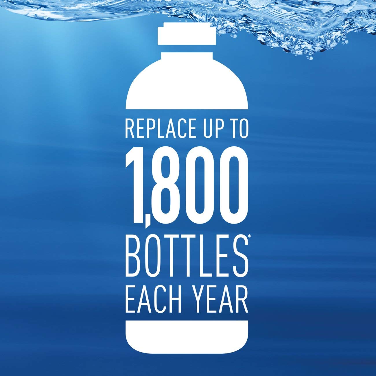 BRITA Stream filter in use pouring clear filtered water for immediate servings