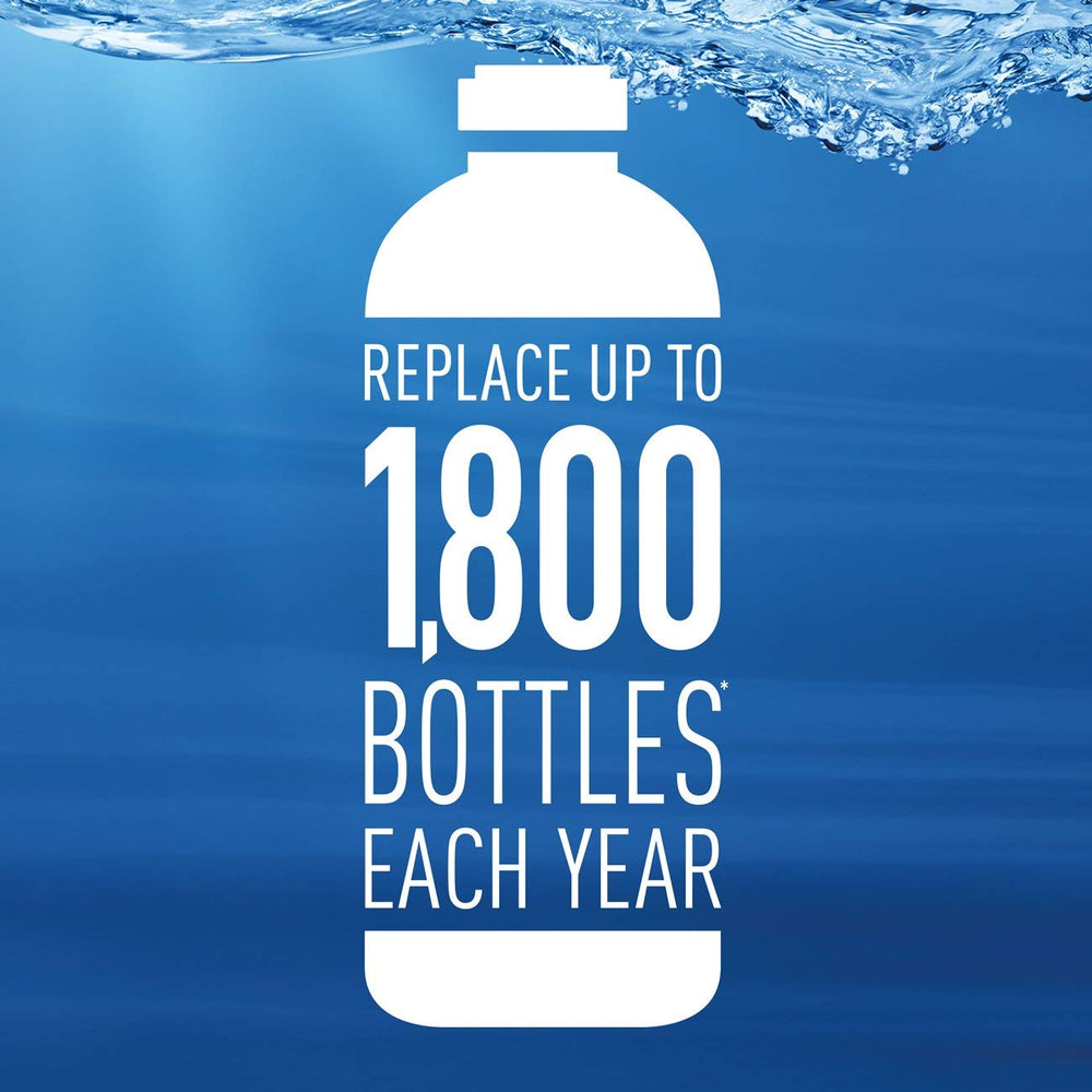 BRITA Stream filter in use pouring clear filtered water for immediate servings