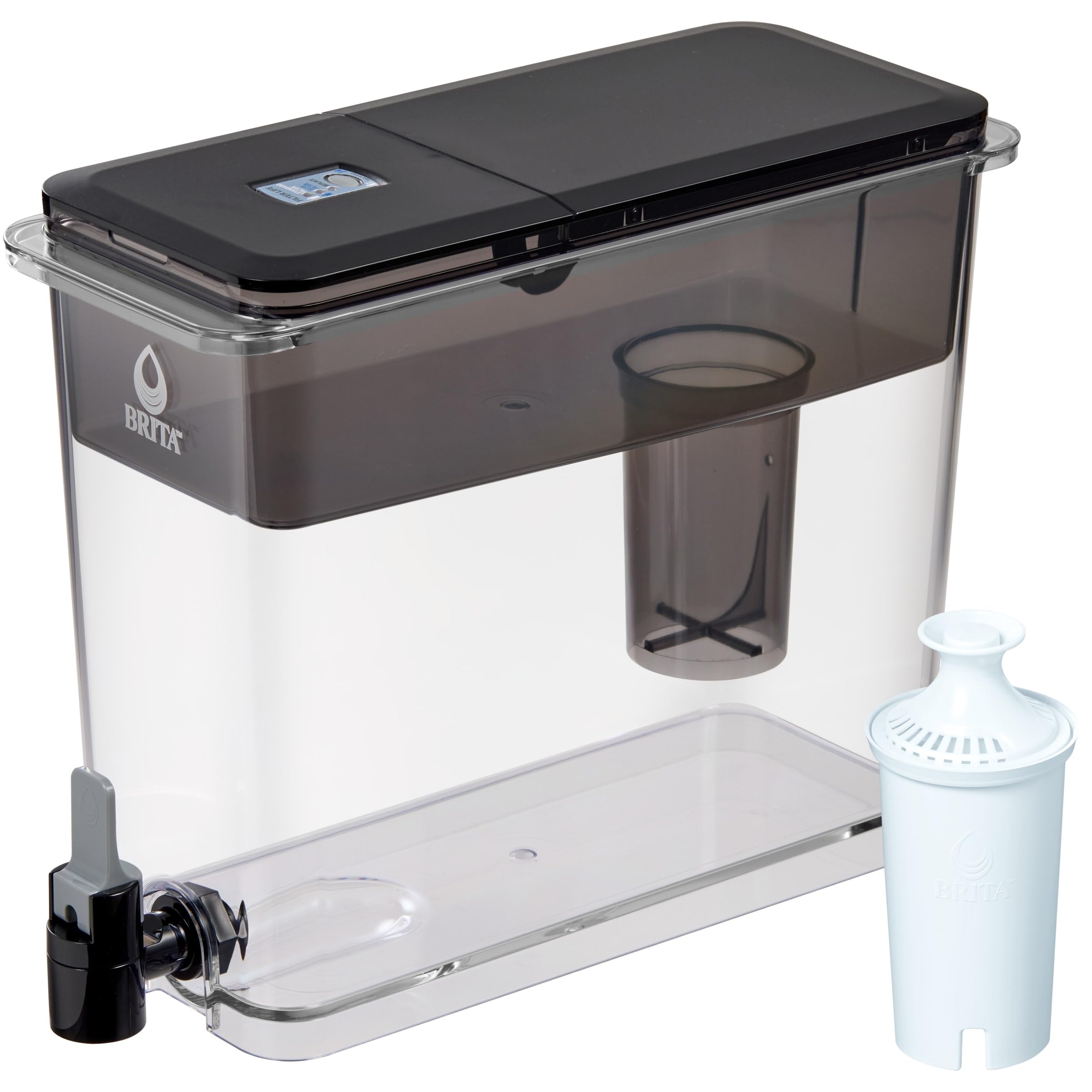 BRITA UltraMax top reservoir open to show easy fill and large water storage advantage