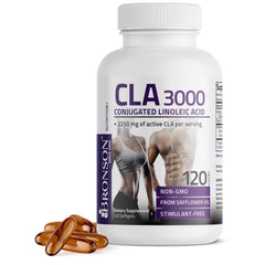 Bronson CLA 3000 front packaging showing bottle and product name benefits