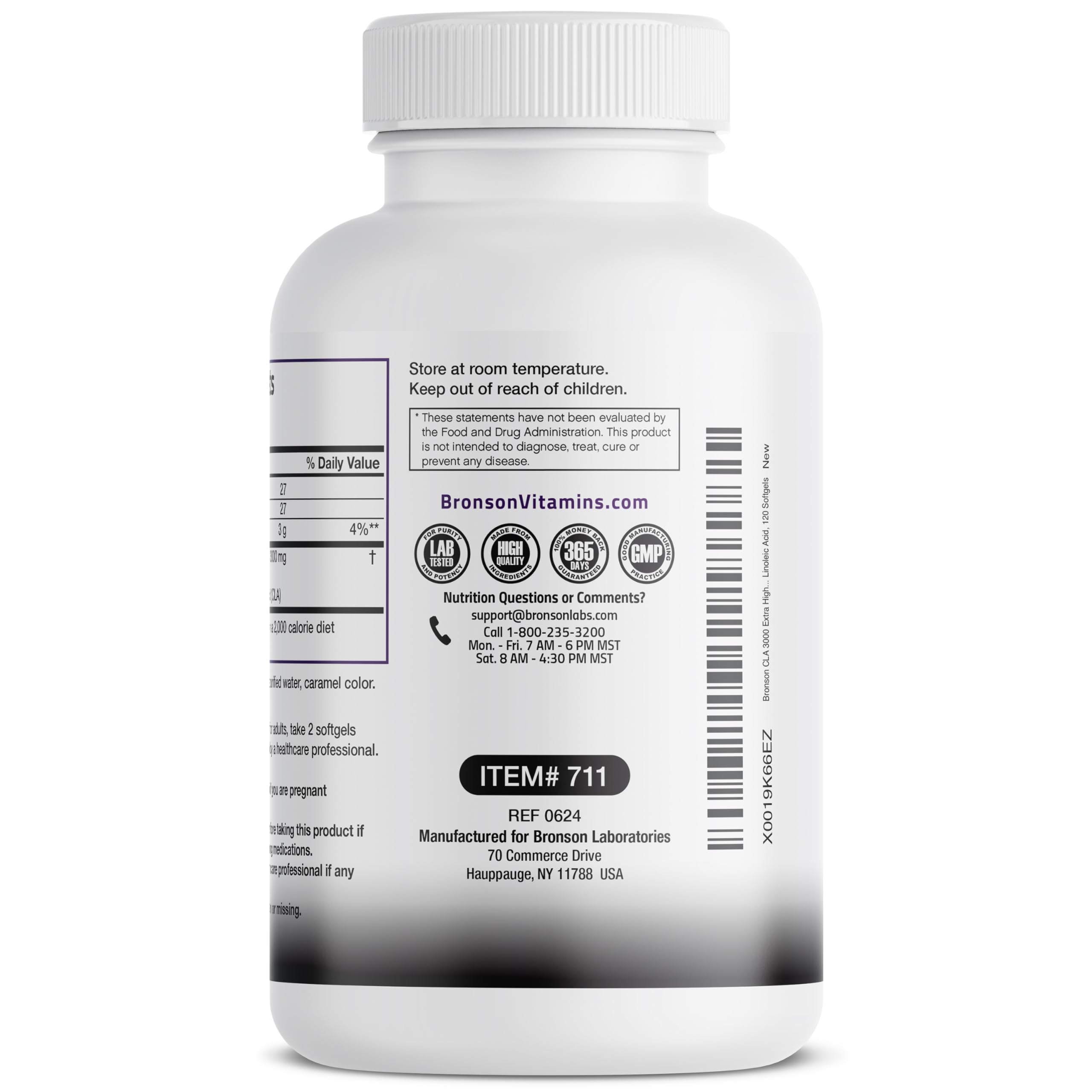 Bronson softgels beside workout gear illustrating support for active lifestyles