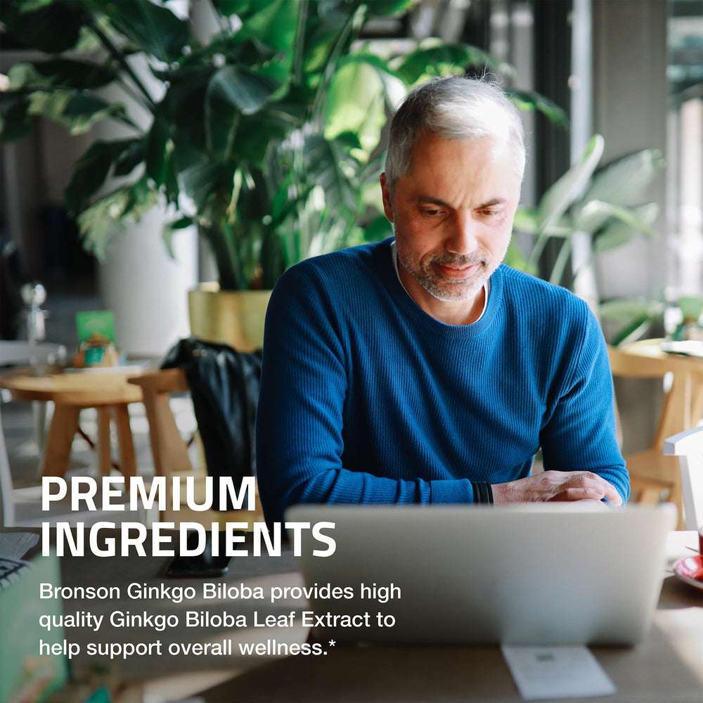 Label detail on Bronson bottle emphasizing purity, cGMP and allergen-free benefits