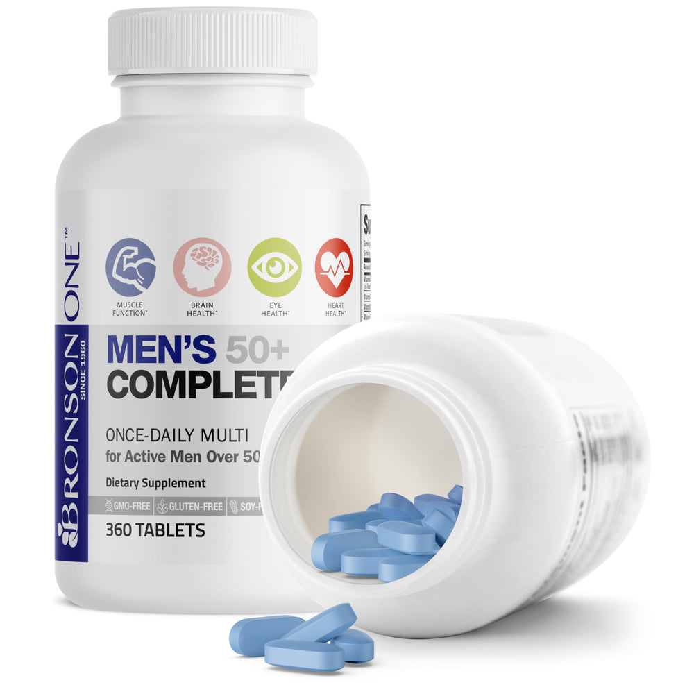 Bronson lifestyle shot of an active man over 50 promoting daily vitality
