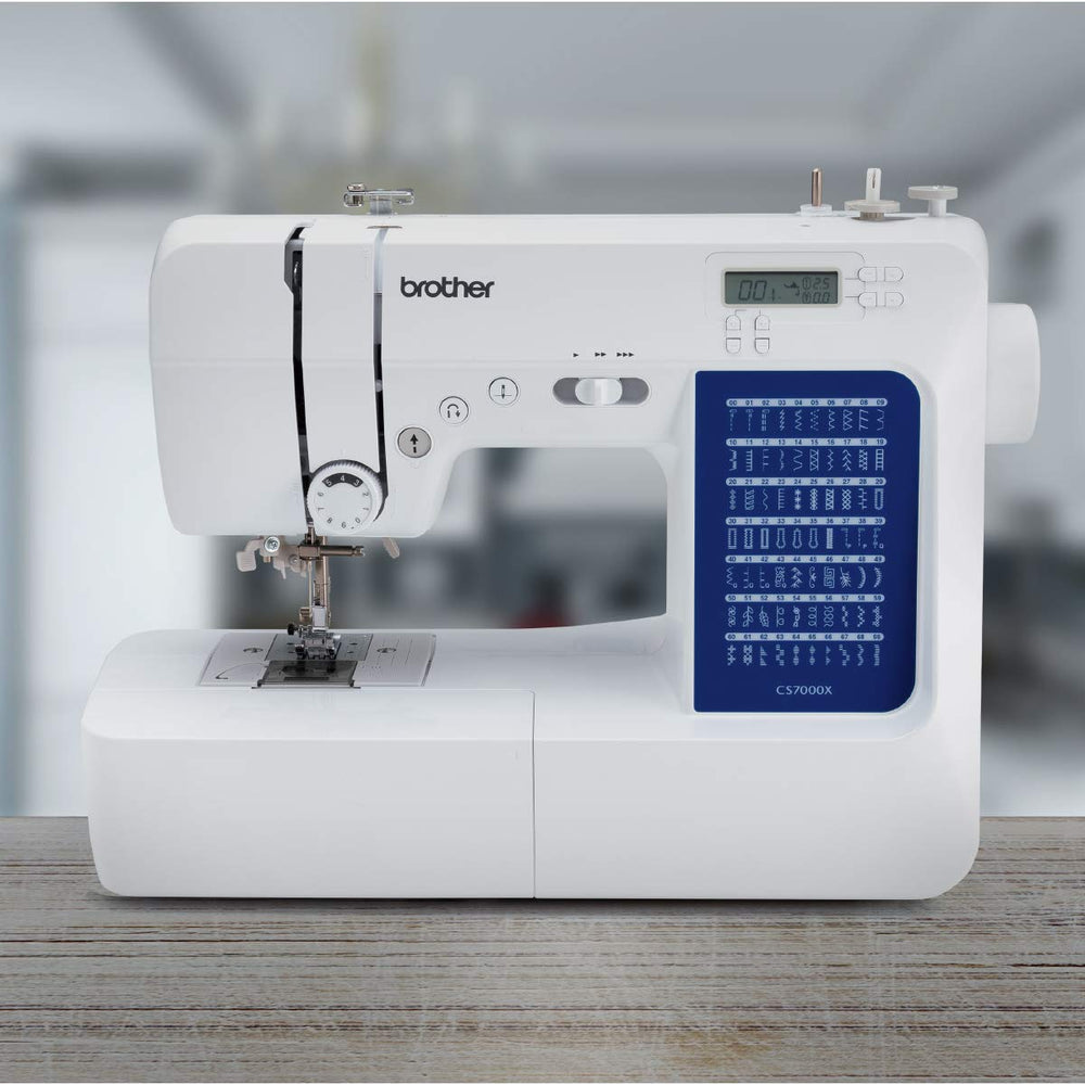 Brother CS7000X needle threader detail illustrating easy threading benefit
