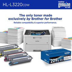 Brother HL-L3220CDW printed color sample showcasing vibrant graphics and crisp text