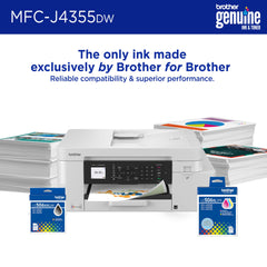 Brother INKvestment ADF loading documents for faster multi-page scanning benefit