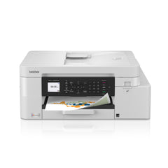 Brother INKvestment front view showing compact all‑in‑one design and workspace benefit