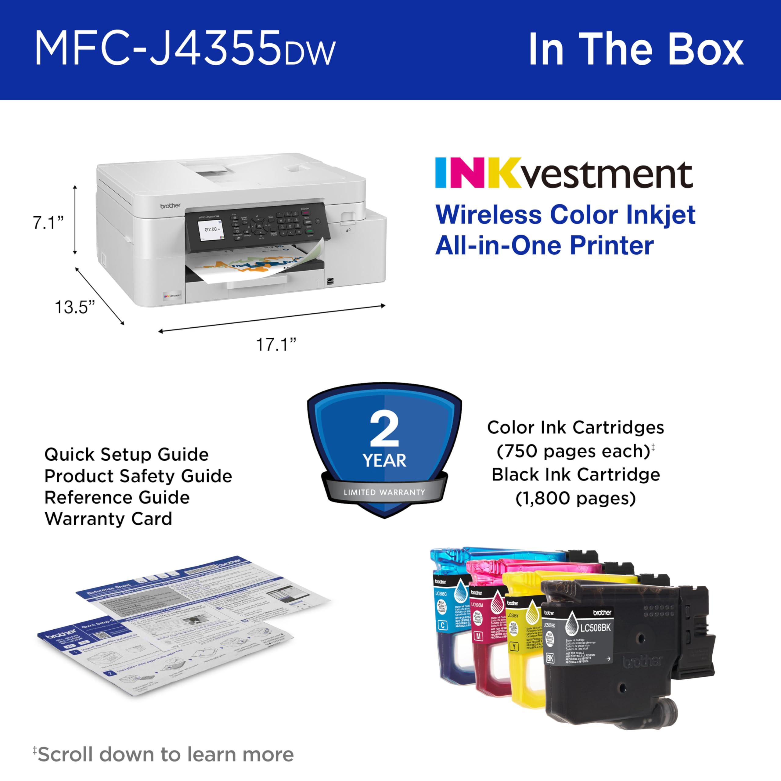 Brother INKvestment placed in home office showing compact footprint and productivity gains