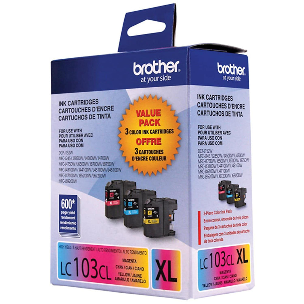 Brother LC1033PKS printed color sample showing vivid cyan magenta yellow hues