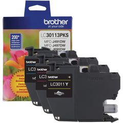 Brother LC30113PKS cartridge close-up displaying precise nozzle and rich color
