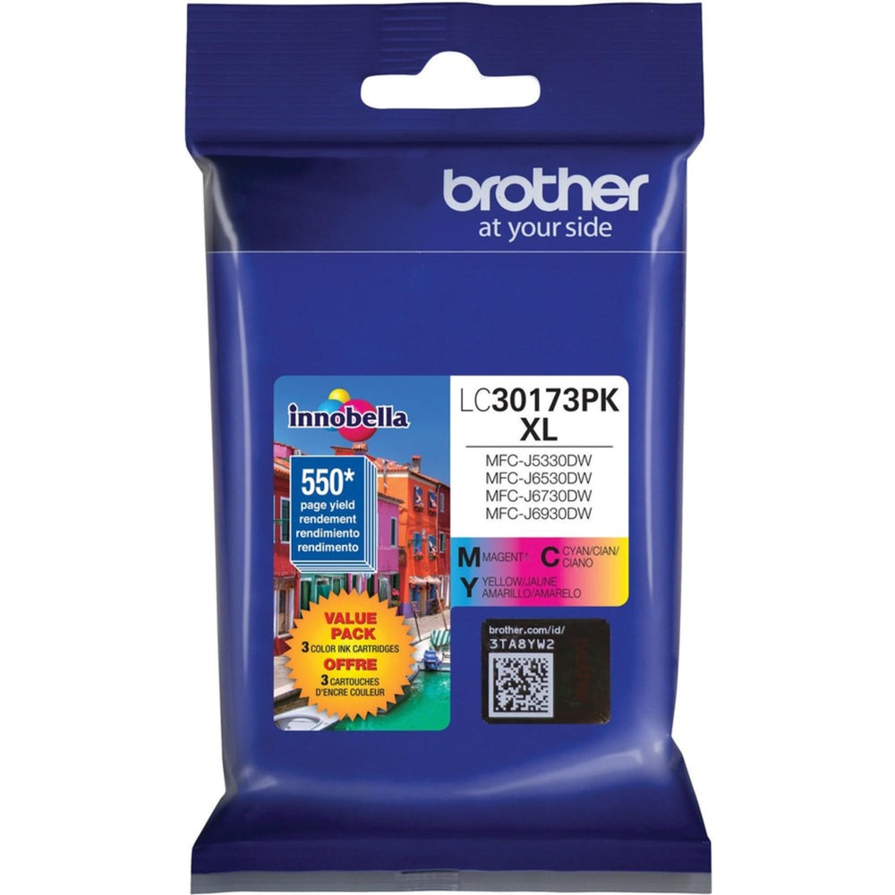 Brother LC30173PK ink nozzle closeup demonstrating precise print head fit for improved color accuracy and consistent results