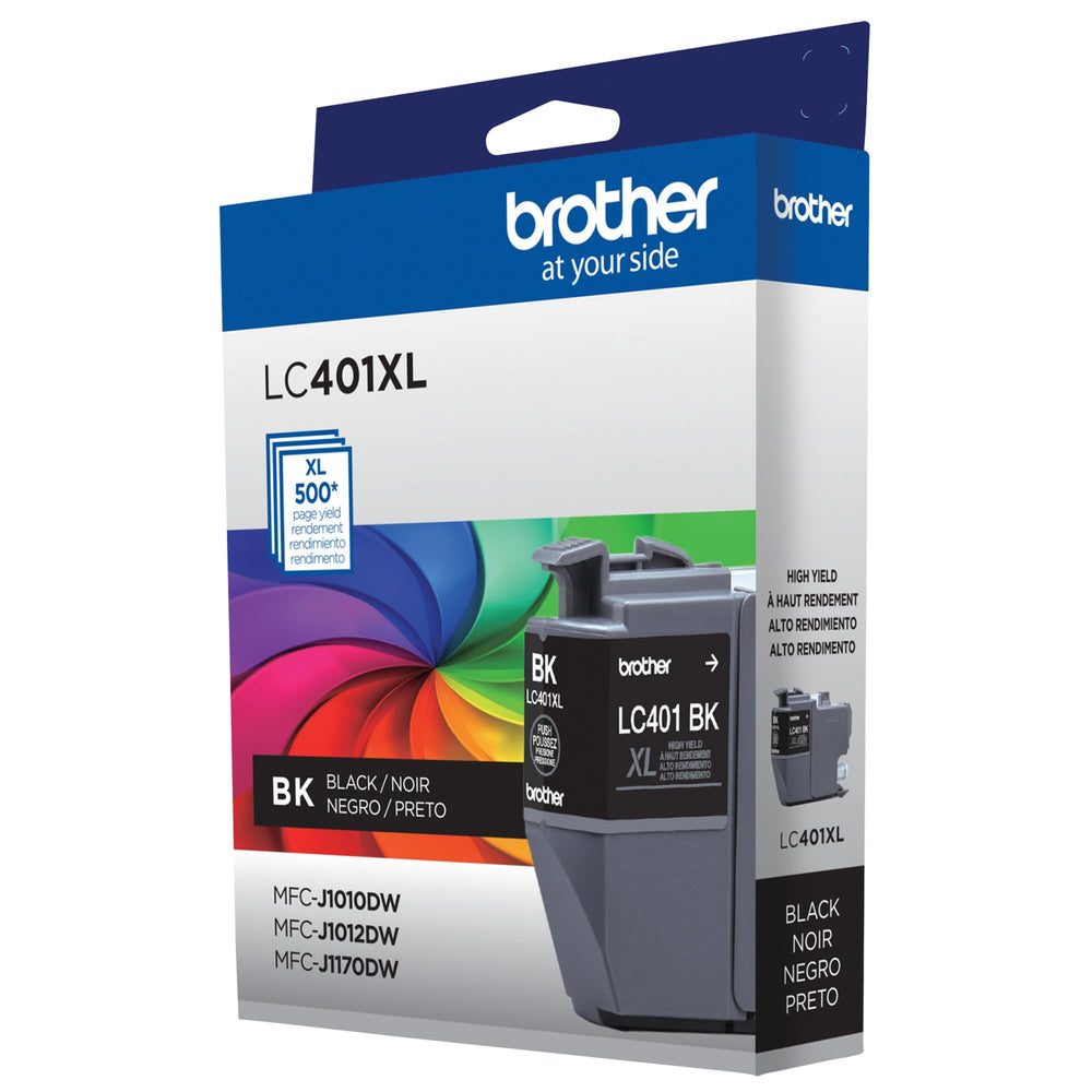 Brother LC401XLBK installed in Brother printer for quick replacement benefit