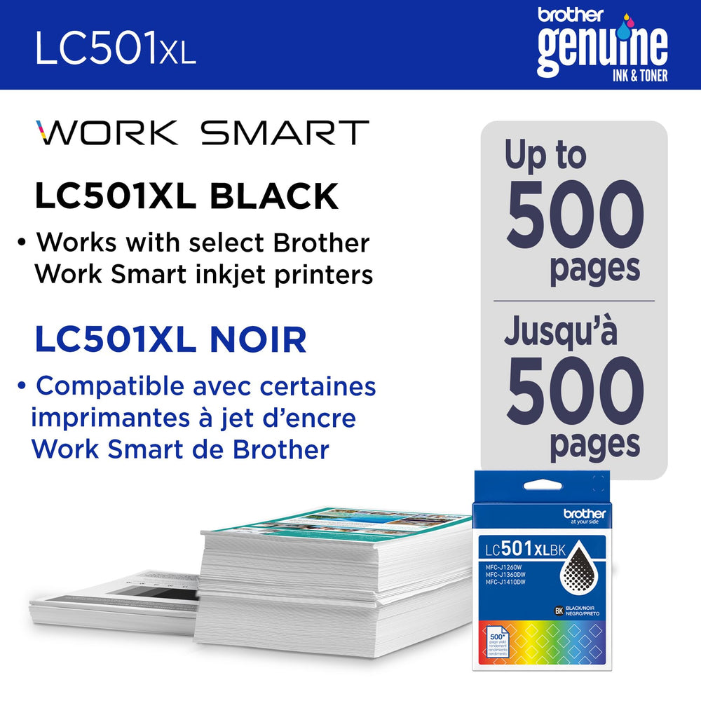 Brother close-up of cartridge label and nozzle showing quality manufacturing