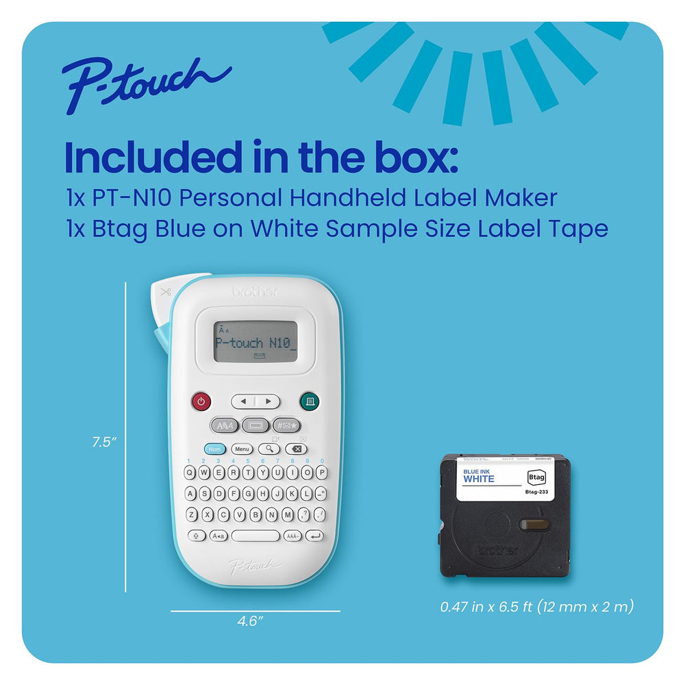 Assortment of Brother P-touch Btag color tapes highlighting visual coding options