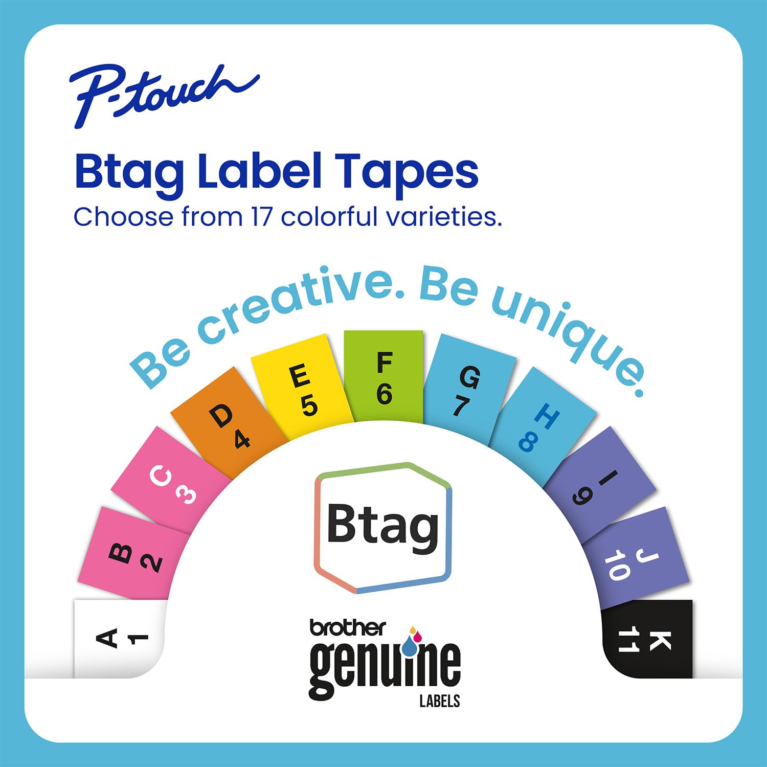 Hand holding Brother PT-N10 printing a colorful label for on-the-go tagging
