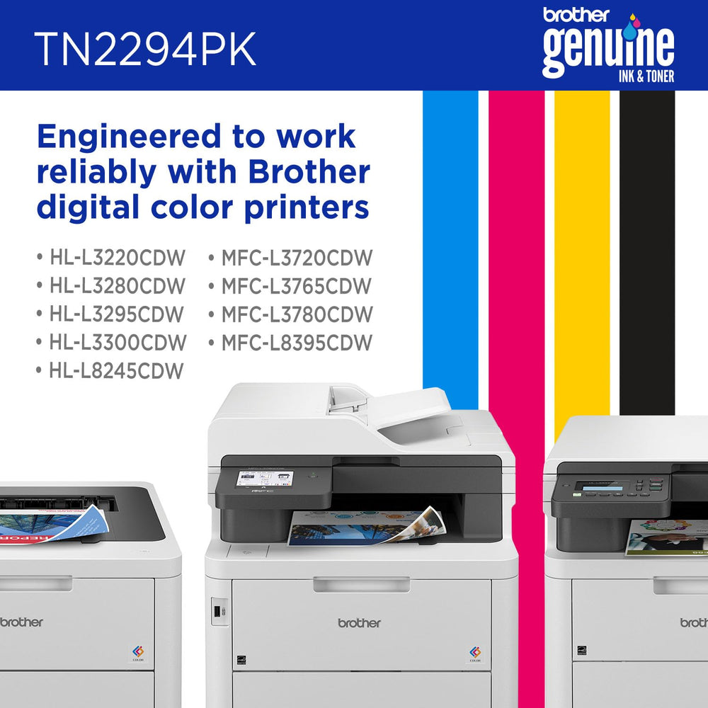 Brother cartridge installed in printer demonstrating simple replacement benefit