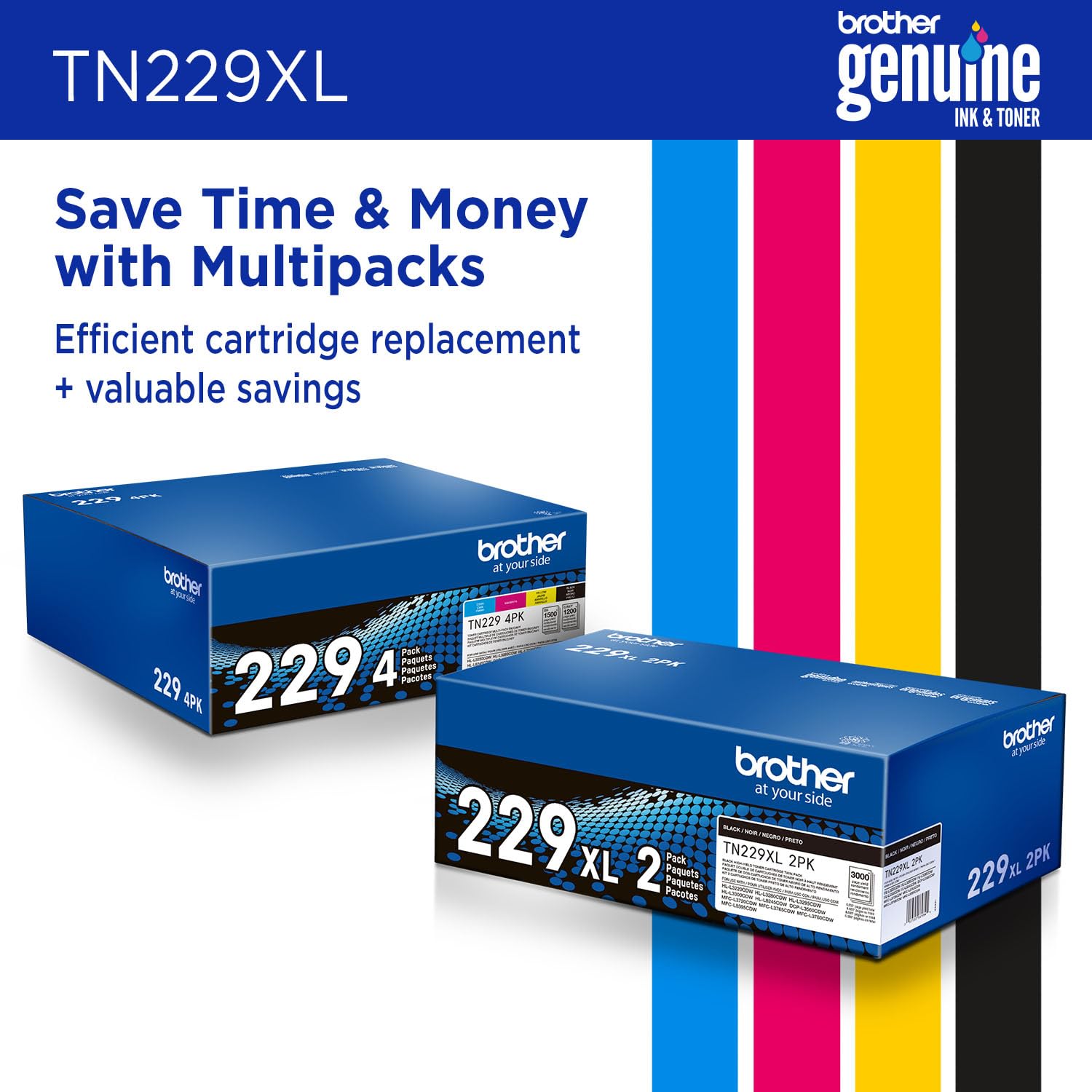 Graphic promoting Brother cartridge recycling program highlighting eco-friendly disposal
