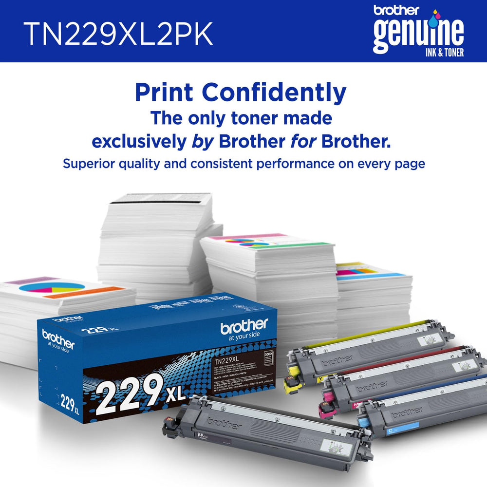 Brother cartridge installed in compatible printer demonstrating easy swap and fit