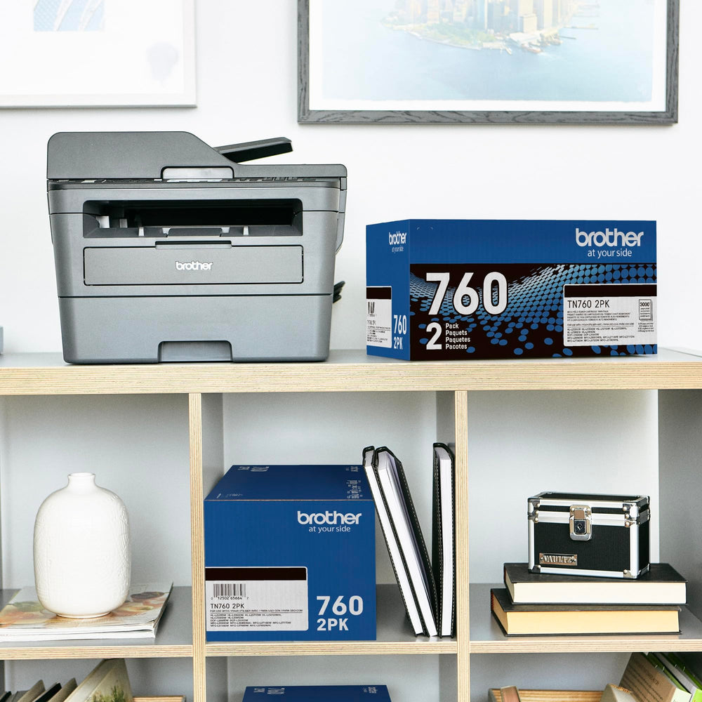 Brother TN760 cartridge removed from box showing build quality and reliable fit