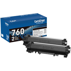 Brother TN760 front packaging showing twin-pack and benefit of bulk supply