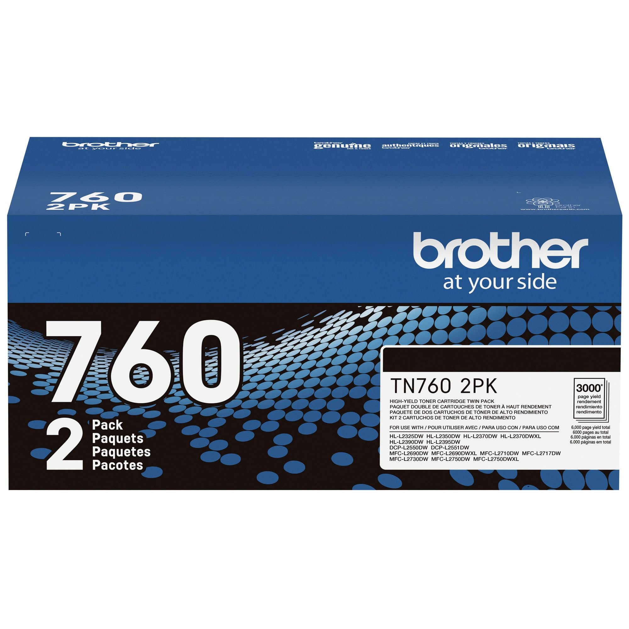 Brother TN760 cartridge recycling info label highlighting responsible disposal benefit