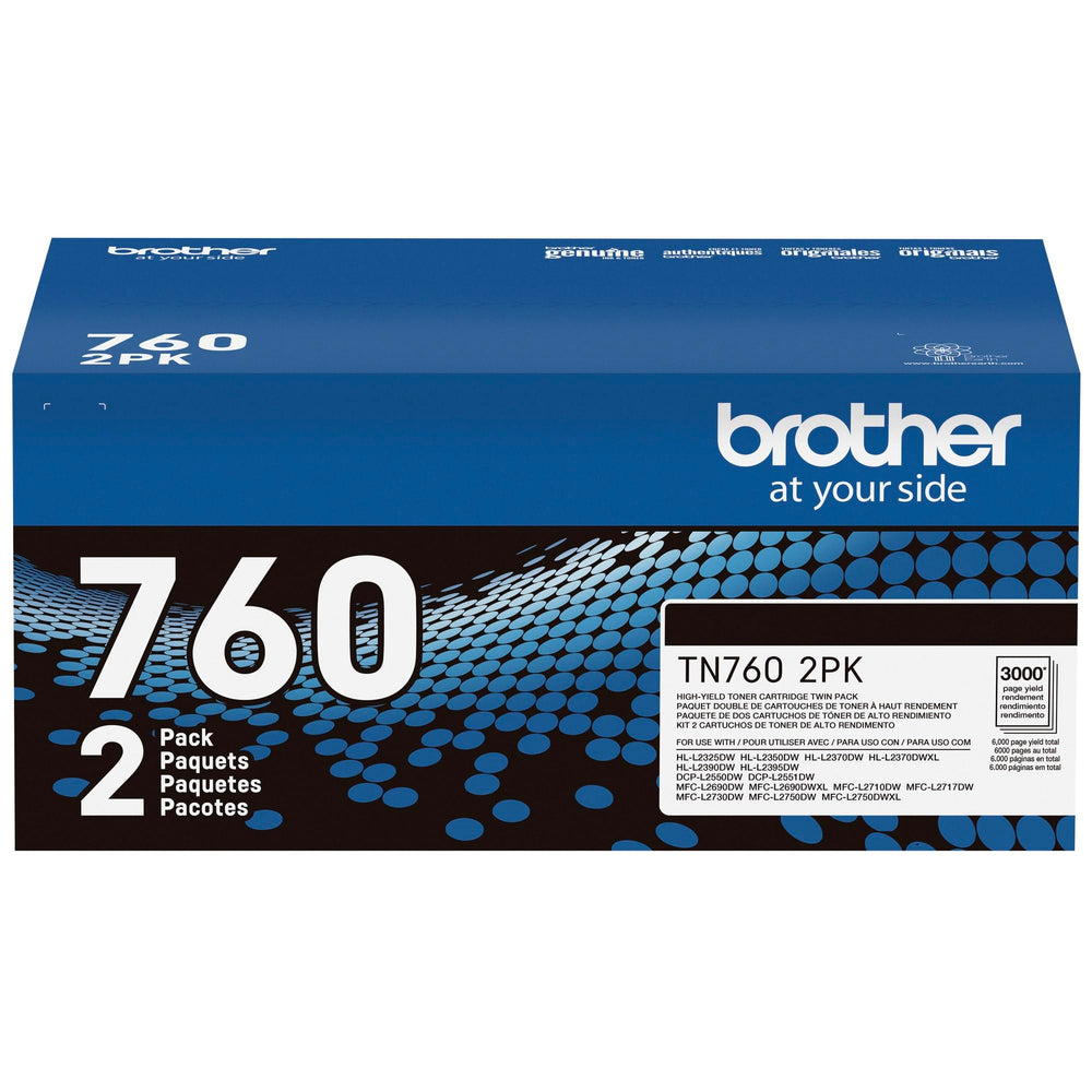 Brother TN760 cartridge recycling info label highlighting responsible disposal benefit