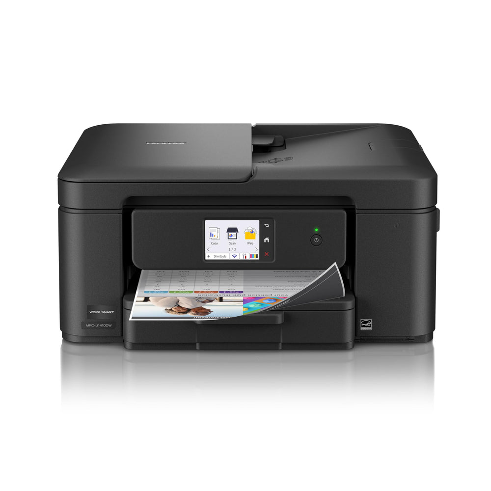 Brother Work Smart 1410 front view showing compact design and tray benefit