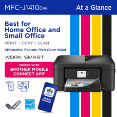 Brother Work Smart 1410 touchscreen closeup enabling cloud app access