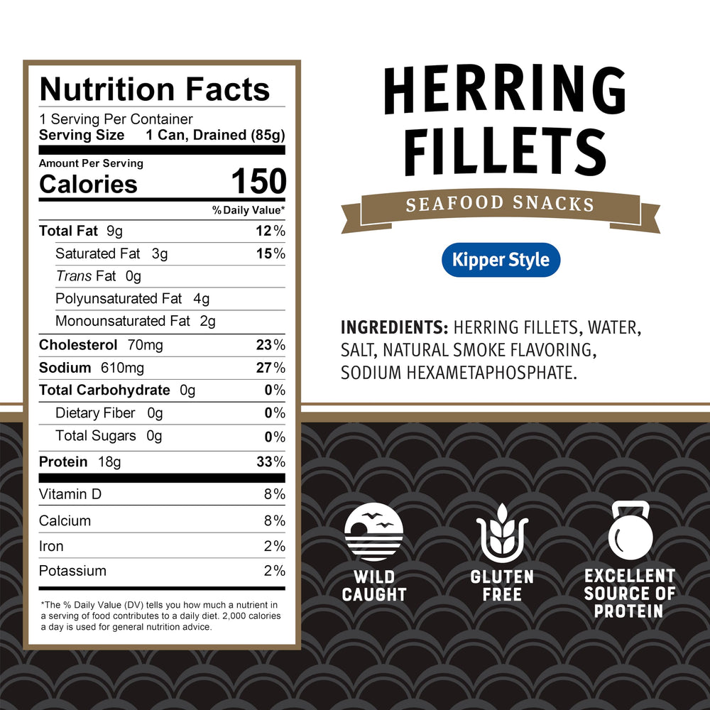 Brunswick open can with boneless fillets visible, ready-to-eat convenience