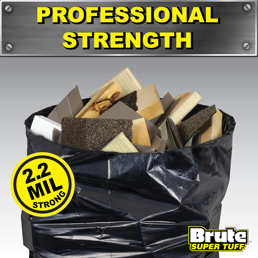 Brute Super Tuff close-up of black film texture highlighting tear resistance