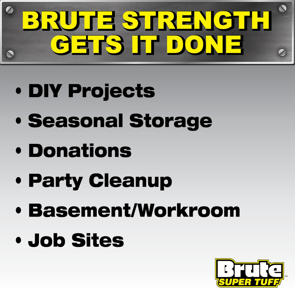 Brute Super Tuff bag in use on a construction site containing debris safely