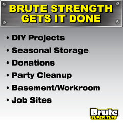 Brute Super Tuff bag in use on a construction site containing debris safely