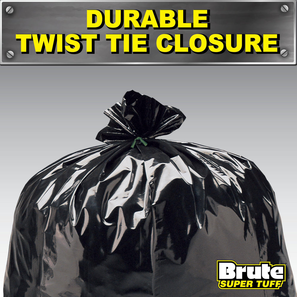 Brute Super Tuff twist-tie detail demonstrating secure closure for transport