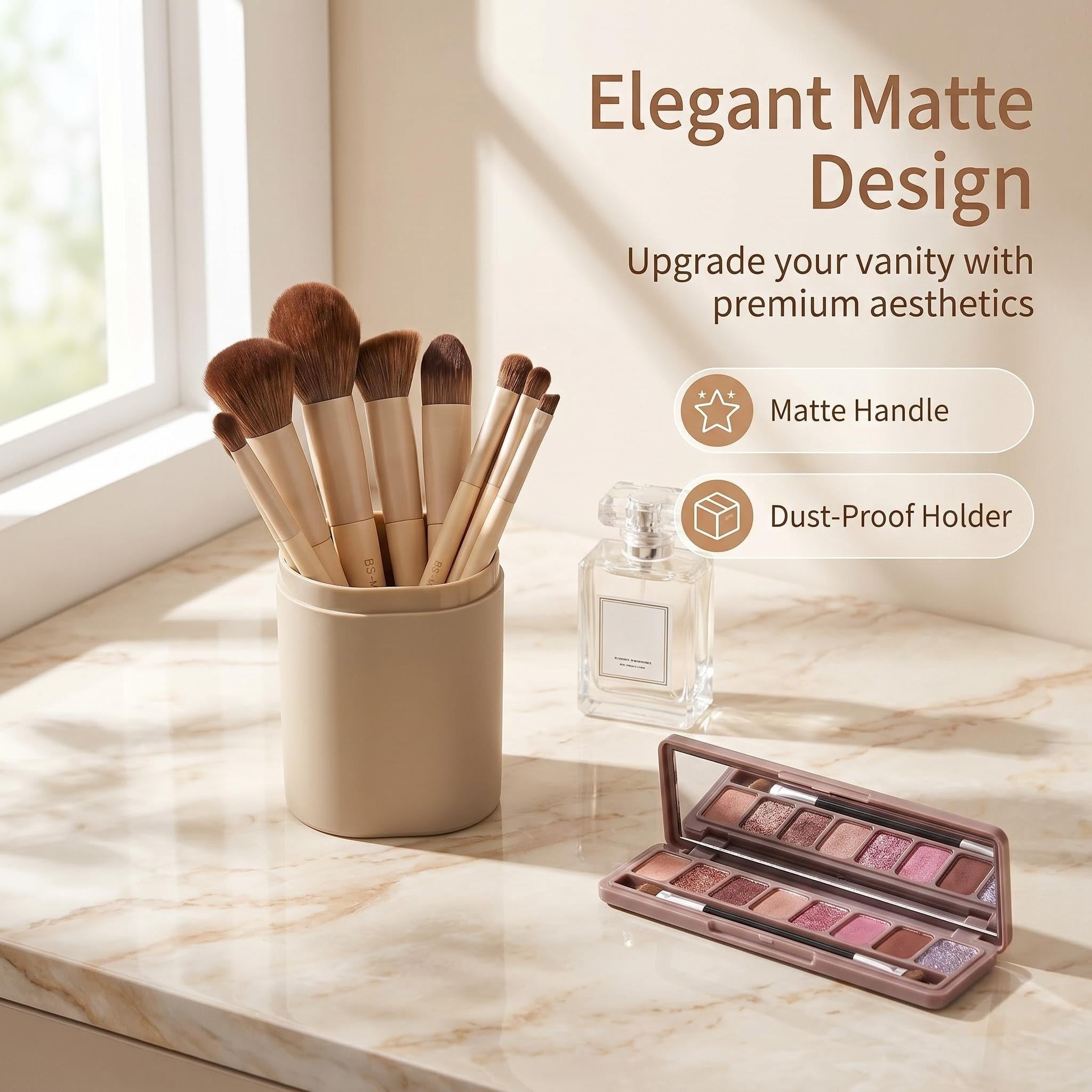 BS-MALL brushes in use on model demonstrating flawless application benefit