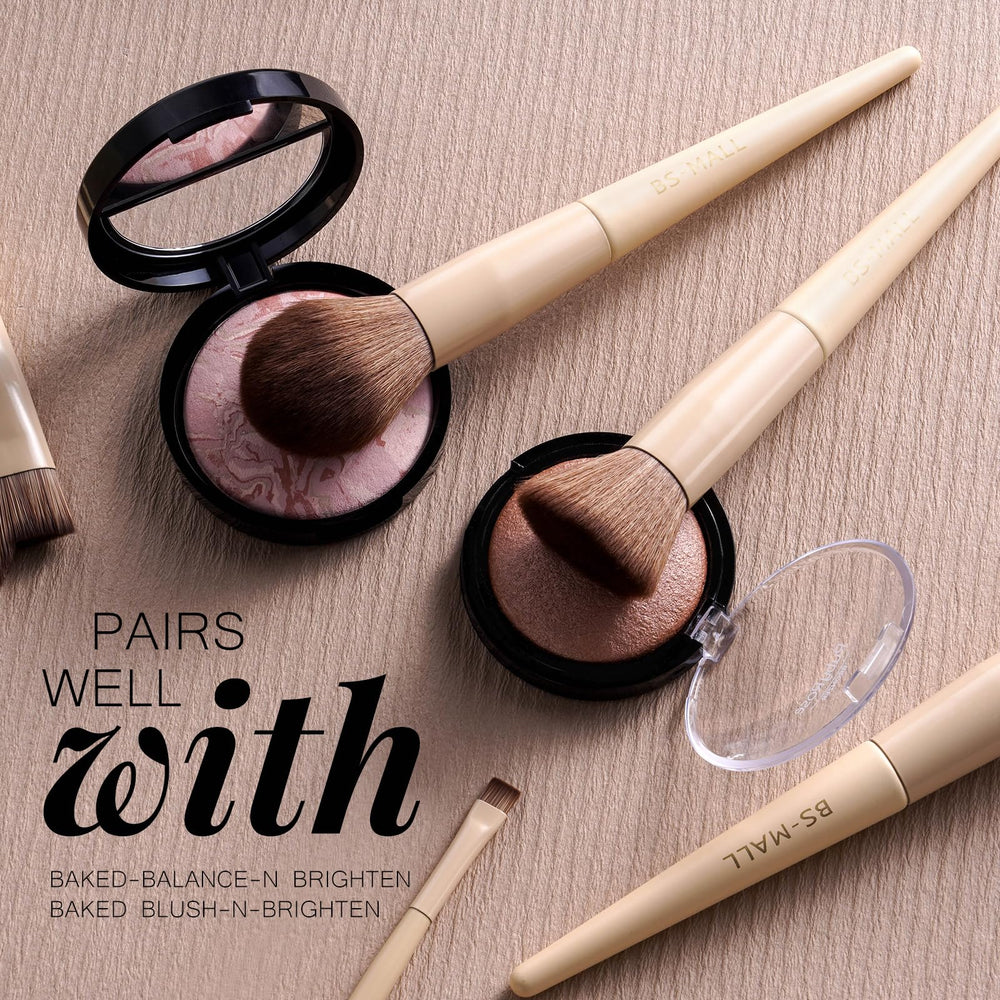 BS-MALL foundation brush close-up showing dense bristles for smooth application