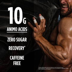 BSN scoop of AMINOx displaying serving size and powder clarity