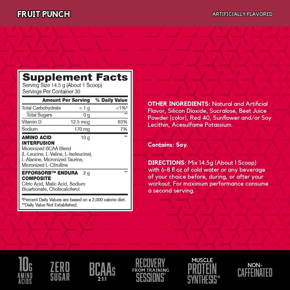 BSN AMINOx powder close-up showing micronized texture for smooth mixing benefit