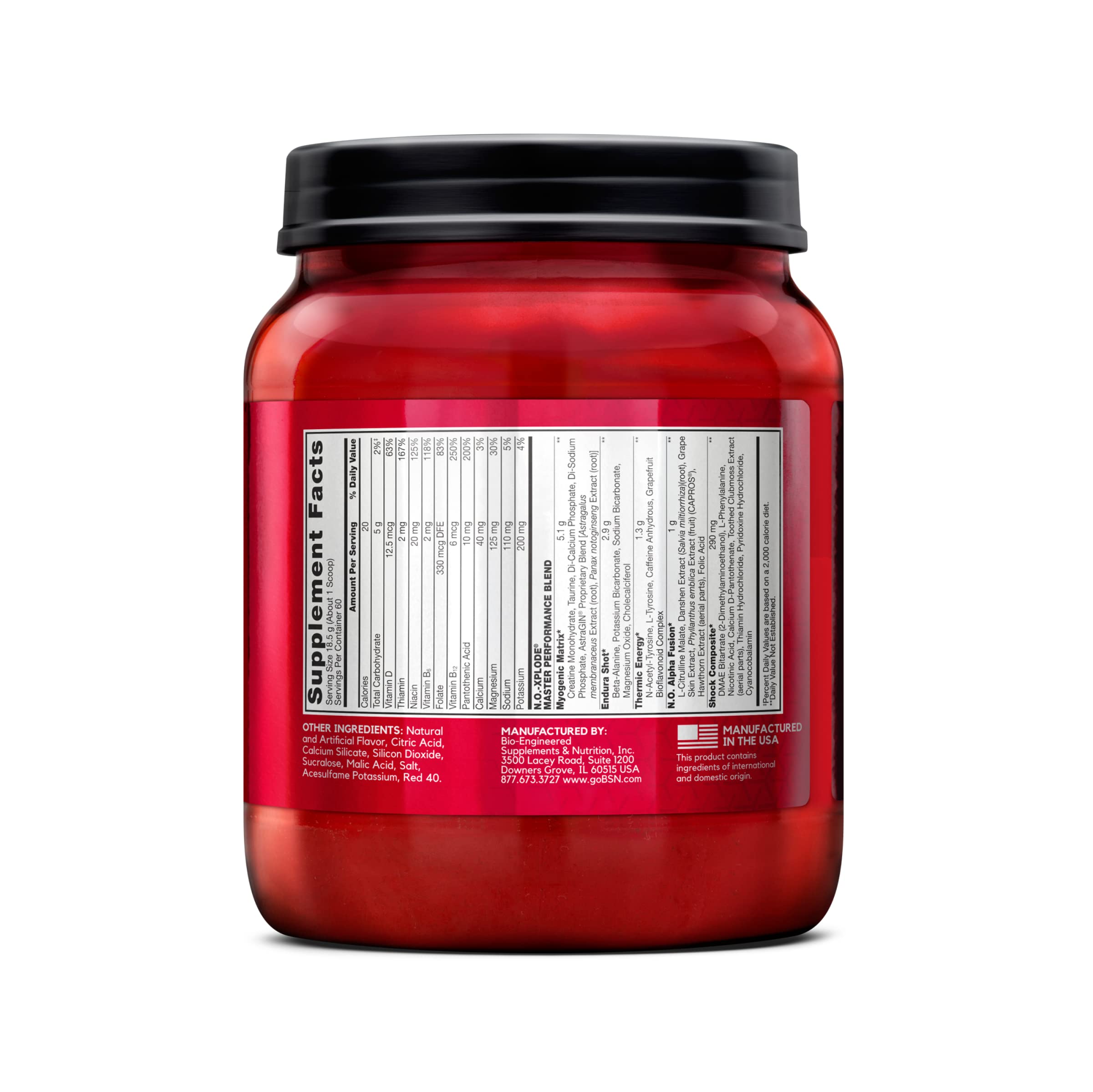 BSN pre-workout in use at gym illustrating increased workout intensity
