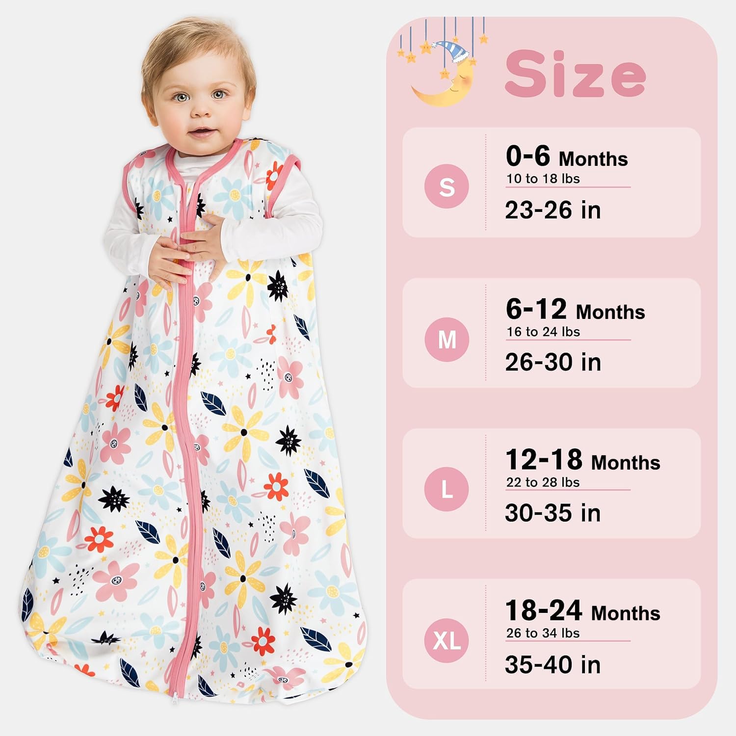 BSTOPPT three sleep sacks styled in a nursery for convenient daily use
