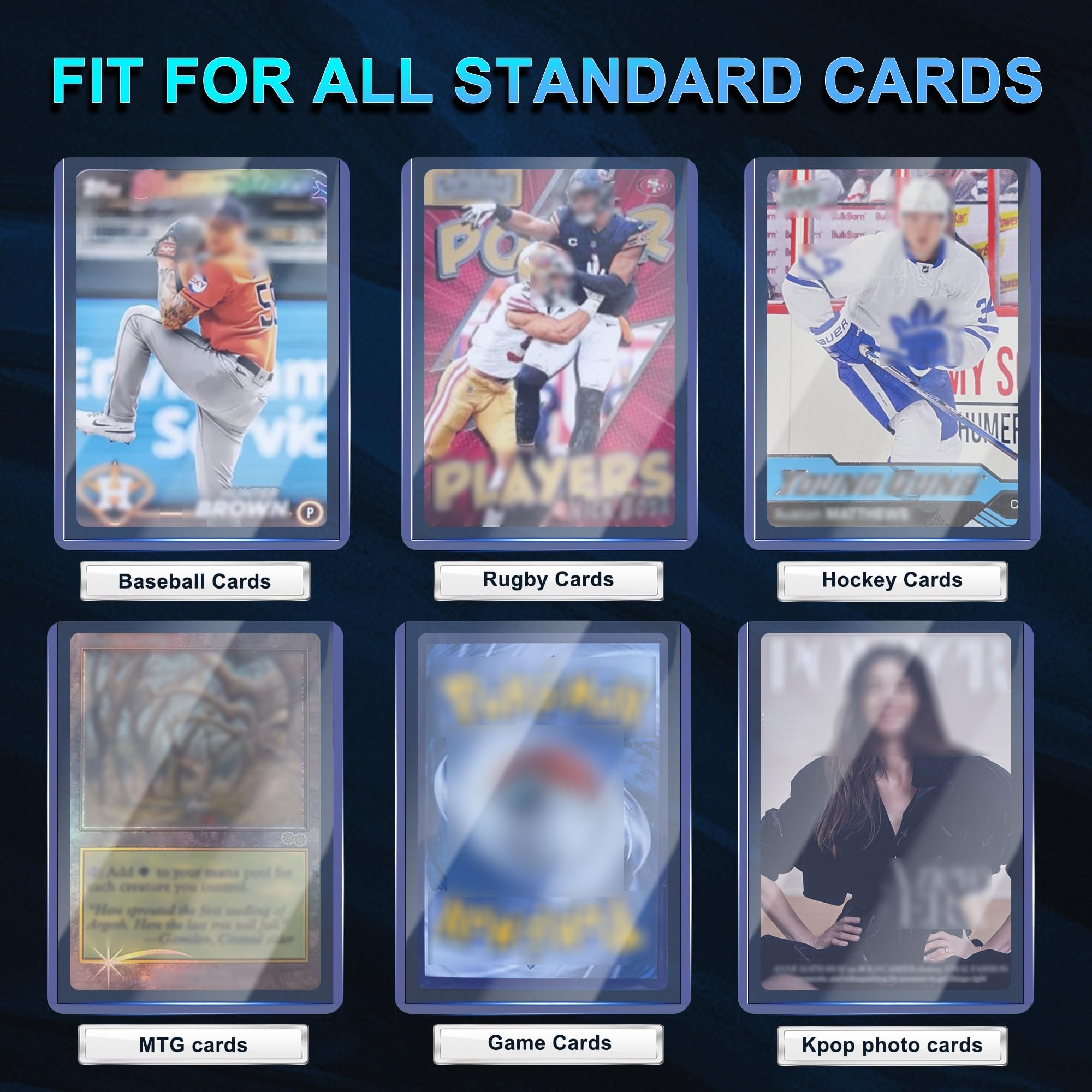 Btlwpy sleeve beside a standard card showing 3x4 fit for accurate sizing