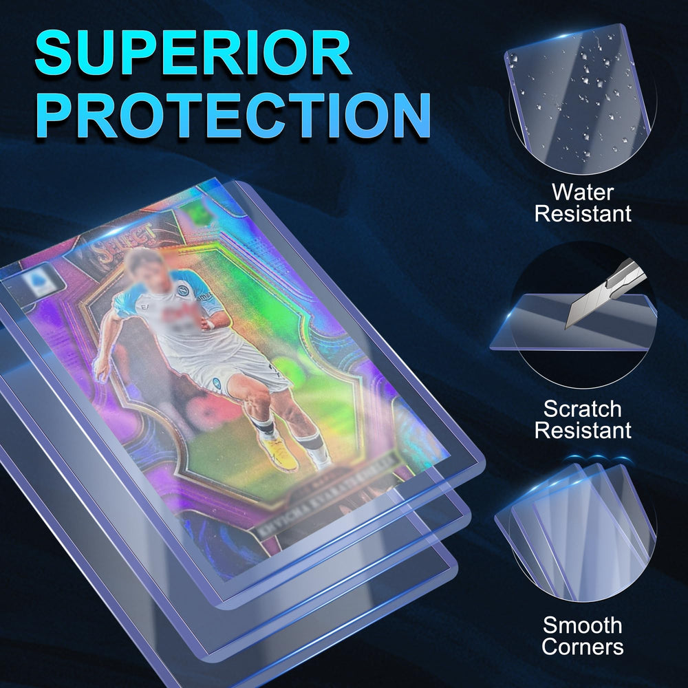 Btlwpy sleeves stacked inside trading card case for secure transport