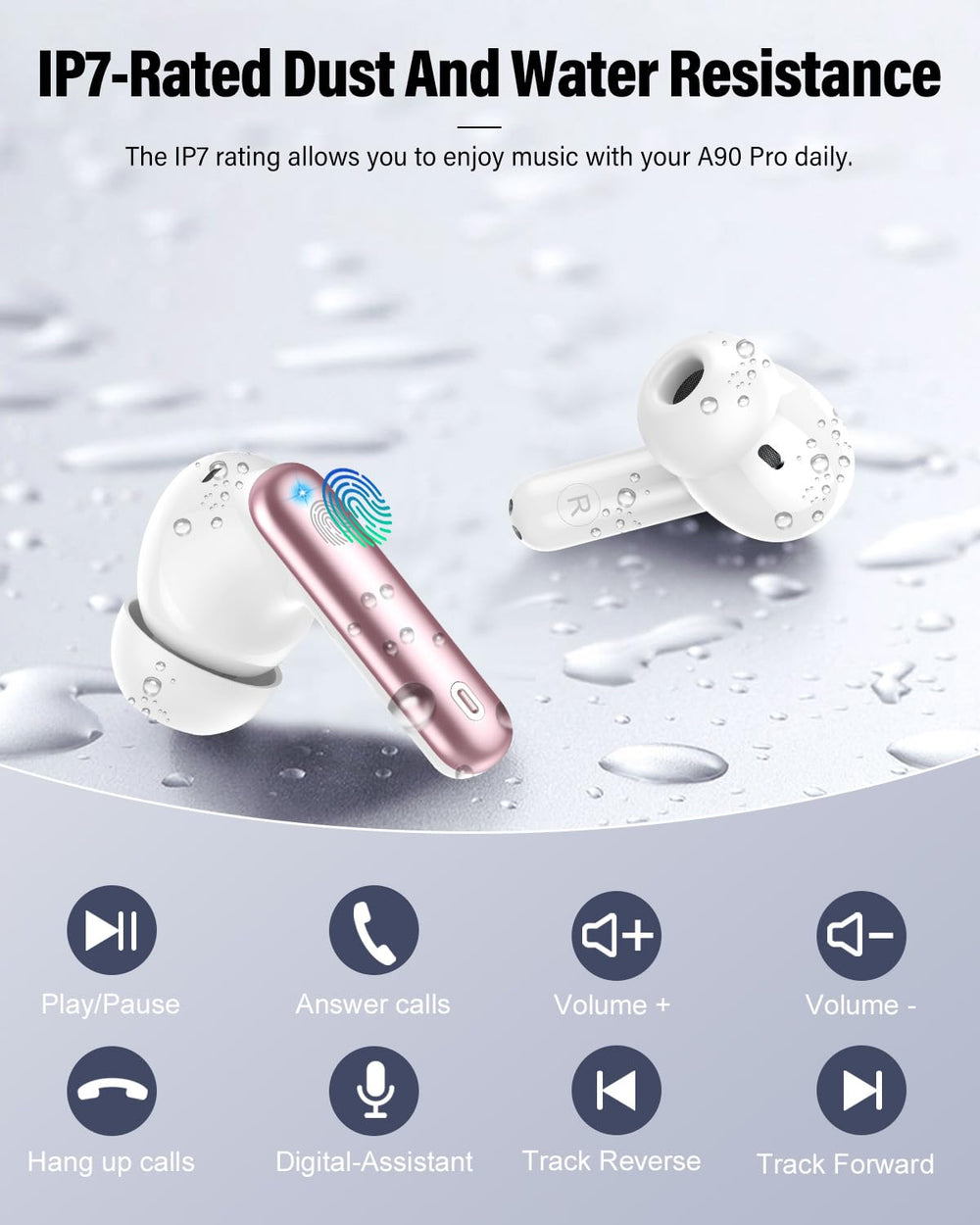 Btootos earbuds worn during run showing sweat-resistant benefit