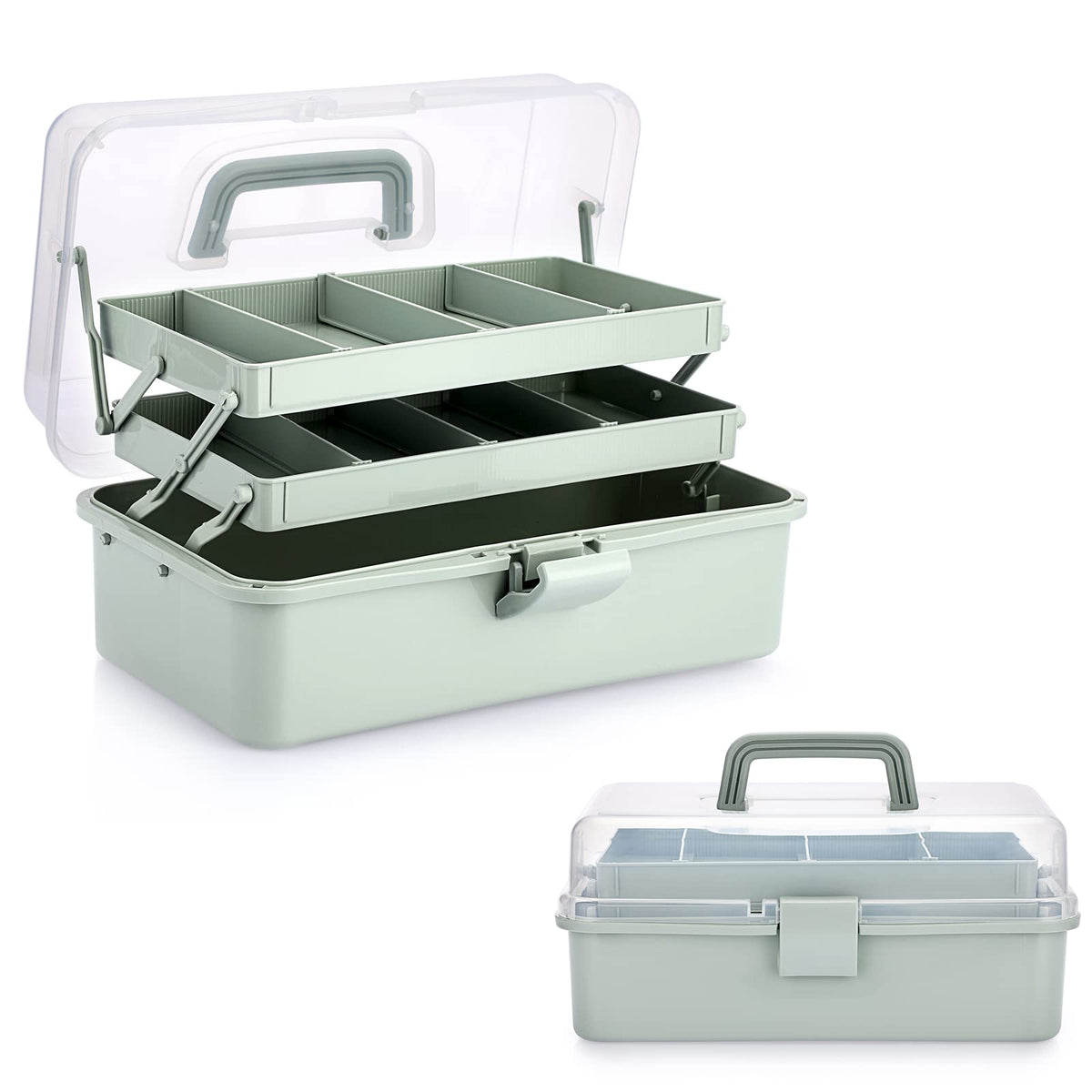 BTSKY front view of three-layer organizer showing clear storage and quick access benefit
