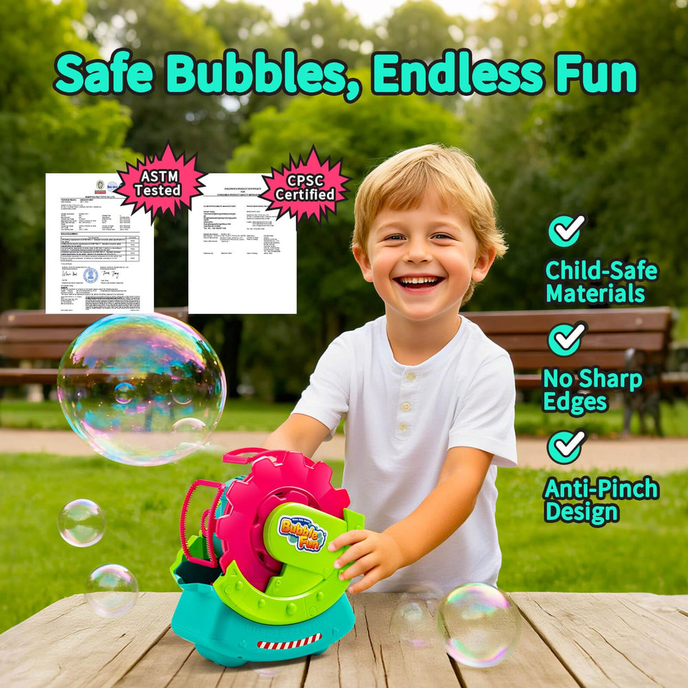 Bubble Fun dog chasing bubbles outdoors showing pet-safe entertainment